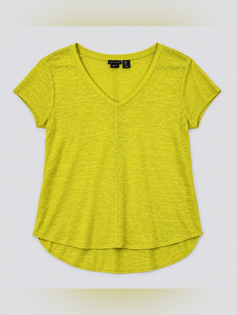 Tahari 100% Linen Blouse Top Medium Euro Summer Coastal